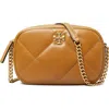 Tory Burch Kira Diamond-quilted Leather Crossbody Bag In Brown