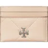 Tory Burch Kira Diamond Quilted Leather Card Case In Soft Pink