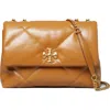 Tory Burch Kira Diamond Quilted Leather Convertible Shoulder Bag In Tan