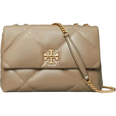 Tory Burch Small Kira Diamond Quilted Convertible Leather Shoulder Bag In Pink