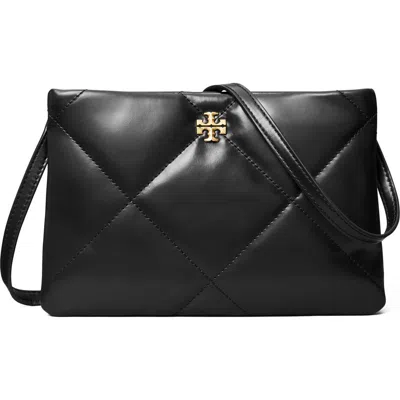 Tory Burch Kira Diamond Quilted Leather Crossbody Bag In Black