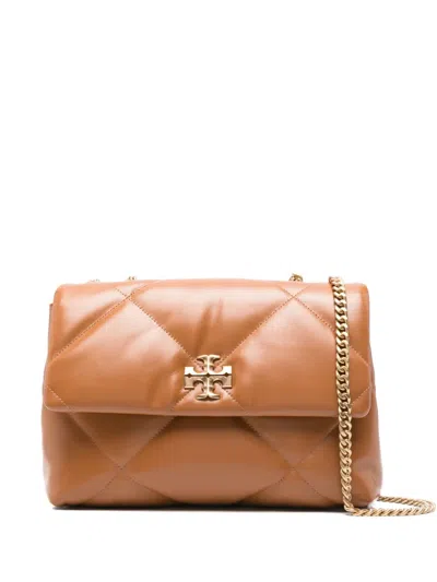 Tory Burch Kira Diamond-quilted Leather Shoulder Bag In Brown