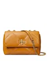 Tory Burch Kira Diamond Quilted Leather Small Convertible Shoulder Bag In Mandorla