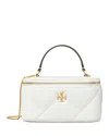 Tory Burch Kira Diamond Quilted Leather Vanity Bag - Exclusive In Blanc