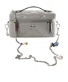 Tory Burch Kira Quilted Embellished-chain Cross-body Bag In Gray