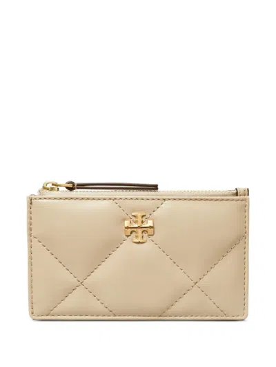 Tory Burch Kira Diamond-quilting Wallet In Neutral