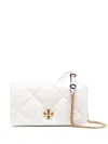 Tory Burch Kira Diamond Quit Chain Crossbody Bag In White