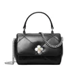 Tory Burch Kira Diamond-shaped Quilted Four-leaf Clover Mini Shoulder Bag In Black