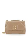 Tory Burch 'kira Diamond Small' Beige Crossbody Bag With Double T Logo