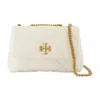 Tory Burch Kira Small Diamond Quilted Convertible Shoulder Bag In White