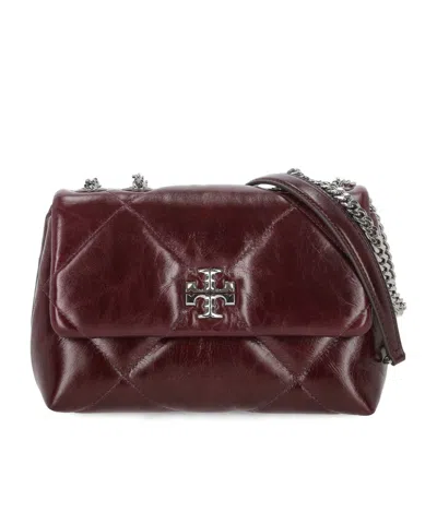 Tory Burch Kira Diamond Small Convertible Shoulder Bag In Burgundy
