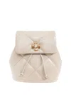 Tory Burch Kira Diamond Small Leather Backpack In Neutral