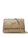 Tory Burch Kira Diamond Small Leather Shoulder Bag In White