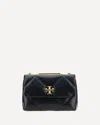 Tory Burch Kira Diamond Small Leather Shoulder Bag In Black