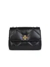 Tory Burch 'kira' Double Strap Black Leather Bag In Black