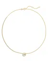 Tory Burch Kira Double T Circle Pendant Necklace In Silver & 18k Gold Plated, 16 In Gold