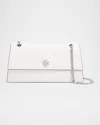 Tory Burch Kira Double T Flap Shoulder Bag In White