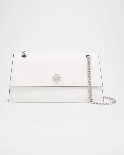 Tory Burch Kira Double T Flap Shoulder Bag In White