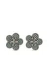 Tory Burch Kira Flower Stud Earrings In Silver