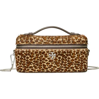 Tory Burch Kira East/west Vanity Case In Animal Print