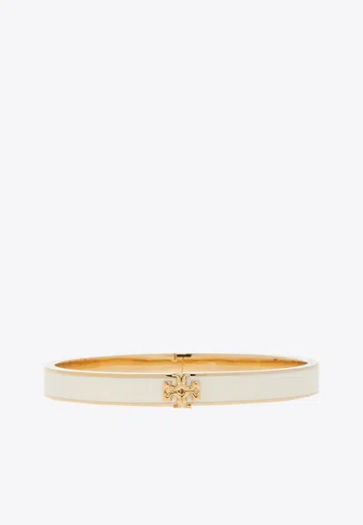 Tory Burch Kira Enamel Bracelet In White