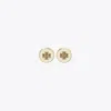 Tory Burch Kira Enamel Circle-stud Earrings In Gold