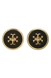 Tory Burch Kira Enamel Circle Stud Earrings In Multi