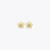 Tory Burch Kira Enamel Flower Stud Earring In Gold
