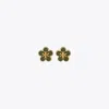 Tory Burch Kira Enamel Flower Stud Earring In Tory Gold/green