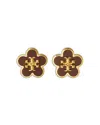 Tory Burch Kira Enamel Flower Stud Earrings In Gold