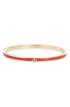 Tory Burch Kira Enamel Hinge Bracelet In Gold