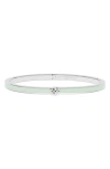 Tory Burch Women's Kira Silvertone & Enamel Logo Bangle In Brass / Meadow
