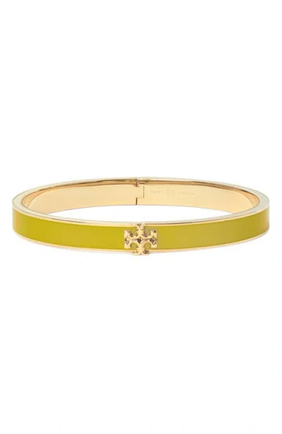 Tory Burch Women's Kira Silvertone & Enamel Logo Bracelet In Goldfinch