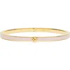 Tory Burch Kira Enamel Hinge Bracelet In Tory Gold/pink Snow