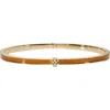 Tory Burch Kira Enamel Hinge Slim Bracelet In Tory Gold/orange Brown