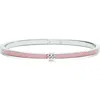 Tory Burch Kira Enamel Hinge Slim Bracelet In Tory Silver/pink