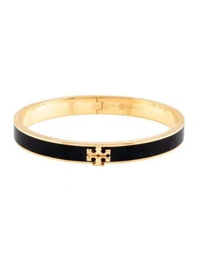 Pre-owned Tory Burch Kira Enamel Hinged Bracelet, 6" In Multicolor