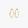 Tory Burch Kira Enamel Hoop Earring In Gold