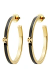 Tory Burch Kira Enamel Hoop Earring In Multi