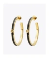 Tory Burch Kira Enamel Hoop Earring In Yellow