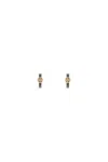 Tory Burch Kira Enamel Huggie Earrings In Gold