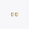 Tory Burch Kira Enamel Huggie Earrings In Gold