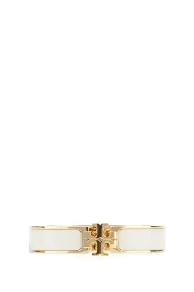Tory Burch Kira Enamel Mini Bracelet In Tory Gold/new Ivory