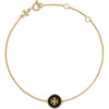 Tory Burch Kira Enamel Pendant Chain Bracelet In Multi