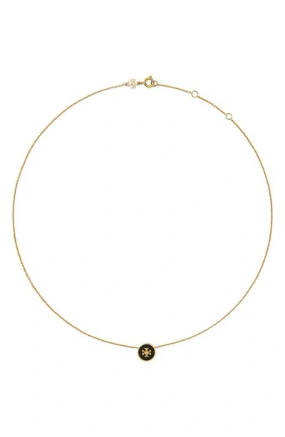 Tory Burch Kira Enamel Pendant Necklace In Multi
