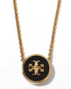 TORY BURCH KIRA ENAMEL PENDANT NECKLACE