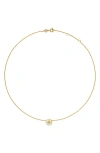 Tory Burch Kira Enamel Pendant Necklace In Tory Gold/new Ivory
