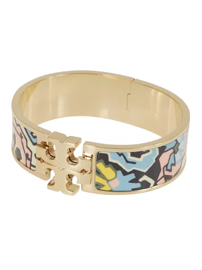 TORY BURCH KIRA ENAMEL WIDE BRACELET