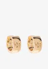 Tory Burch Kira Enameled Hoop Earrings In Gold
