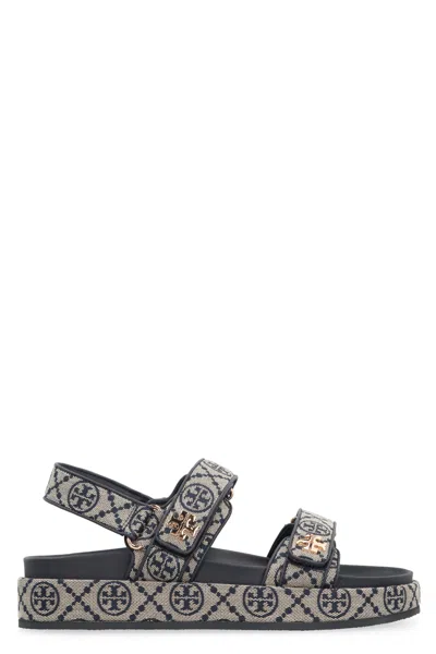 Tory Burch Kira Fabric Platform Sandals In Blue